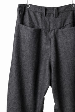 Load image into Gallery viewer, A.F ARTEFACT TUCK WIDE PANTS / HERRING BONE WOOL (D.GREY)