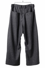 画像をギャラリービューアに読み込む, A.F ARTEFACT TUCK WIDE TROUSERS / HERRING BONE WOOL (D.GREY)