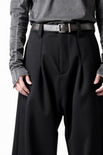 画像をギャラリービューアに読み込む, A.F ARTEFACT TUCK WIDE TROUSERS / KNITTED WOOLY TWILL (BLACK)