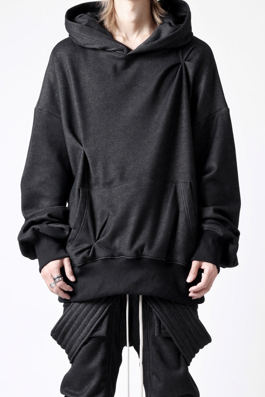 A.F ARTEFACT BOMBER HEAT TUCK HOODIE (MIX BLACK)