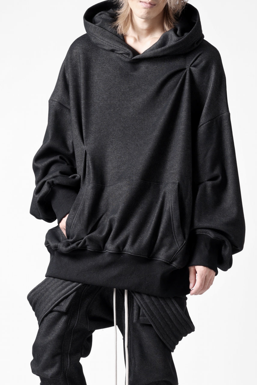 A.F ARTEFACT BOMBER HEAT TUCK HOODIE (MIX BLACK)