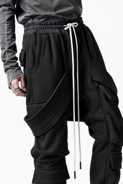 画像をギャラリービューアに読み込む, A.F ARTEFACT BOMBER HEAT BELTED SARROUEL CARGO PANTS (BLACK)