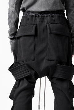 画像をギャラリービューアに読み込む, A.F ARTEFACT BOMBER HEAT BELTED SARROUEL CARGO PANTS (BLACK)