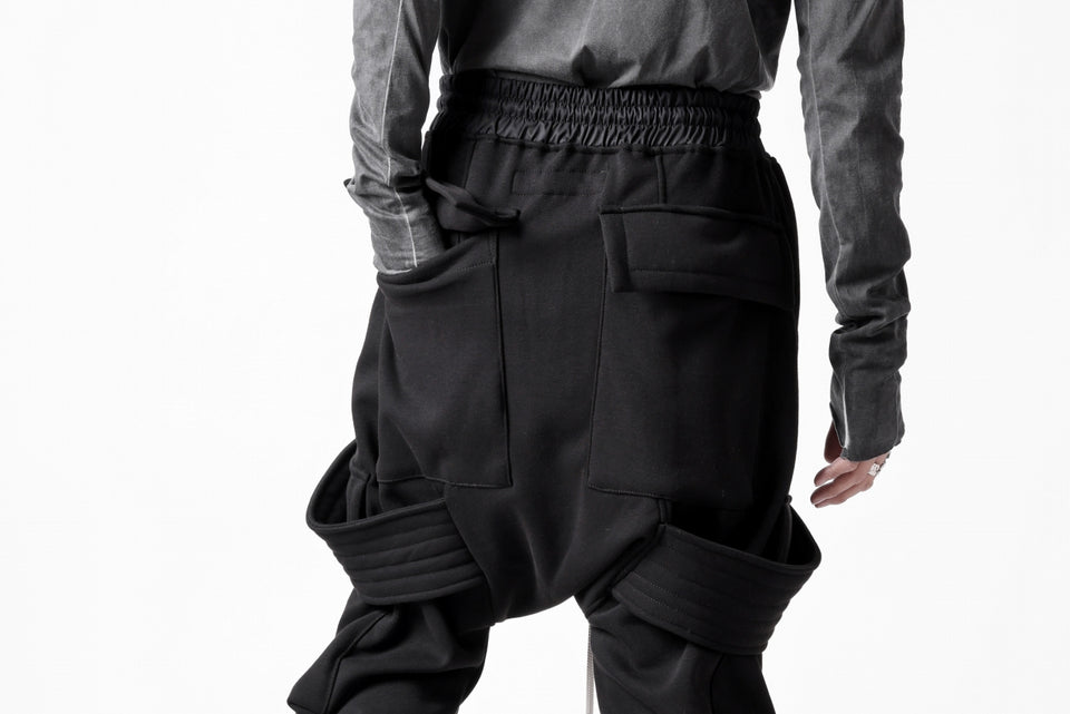 画像をギャラリービューアに読み込む, A.F ARTEFACT BOMBER HEAT BELTED SARROUEL CARGO PANTS (BLACK)