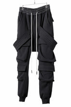 画像をギャラリービューアに読み込む, A.F ARTEFACT BOMBER HEAT BELTED SARROUEL CARGO PANTS (BLACK)