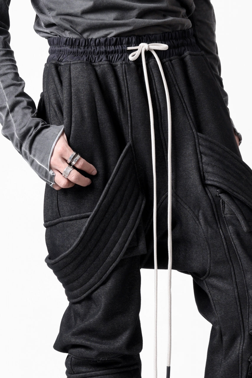 A.F ARTEFACT BOMBER HEAT BELTED SARROUEL CARGO PANTS (MIX BLACK)