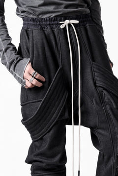 画像をギャラリービューアに読み込む, A.F ARTEFACT BOMBER HEAT BELTED SARROUEL CARGO PANTS (MIX BLACK)