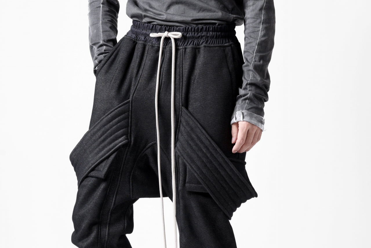 A.F ARTEFACT BOMBER HEAT BELTED SARROUEL CARGO PANTS (MIX BLACK)