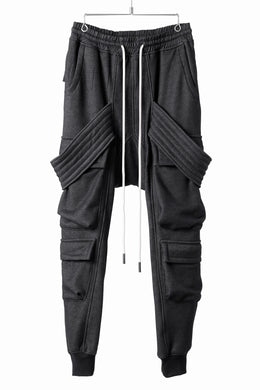 A.F ARTEFACT BOMBER HEAT BELTED SARROUEL CARGO PANTS (MIX BLACK)