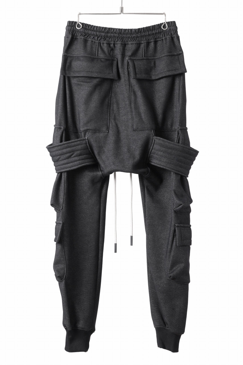 A.F ARTEFACT BOMBER HEAT BELTED SARROUEL CARGO PANTS (MIX BLACK)