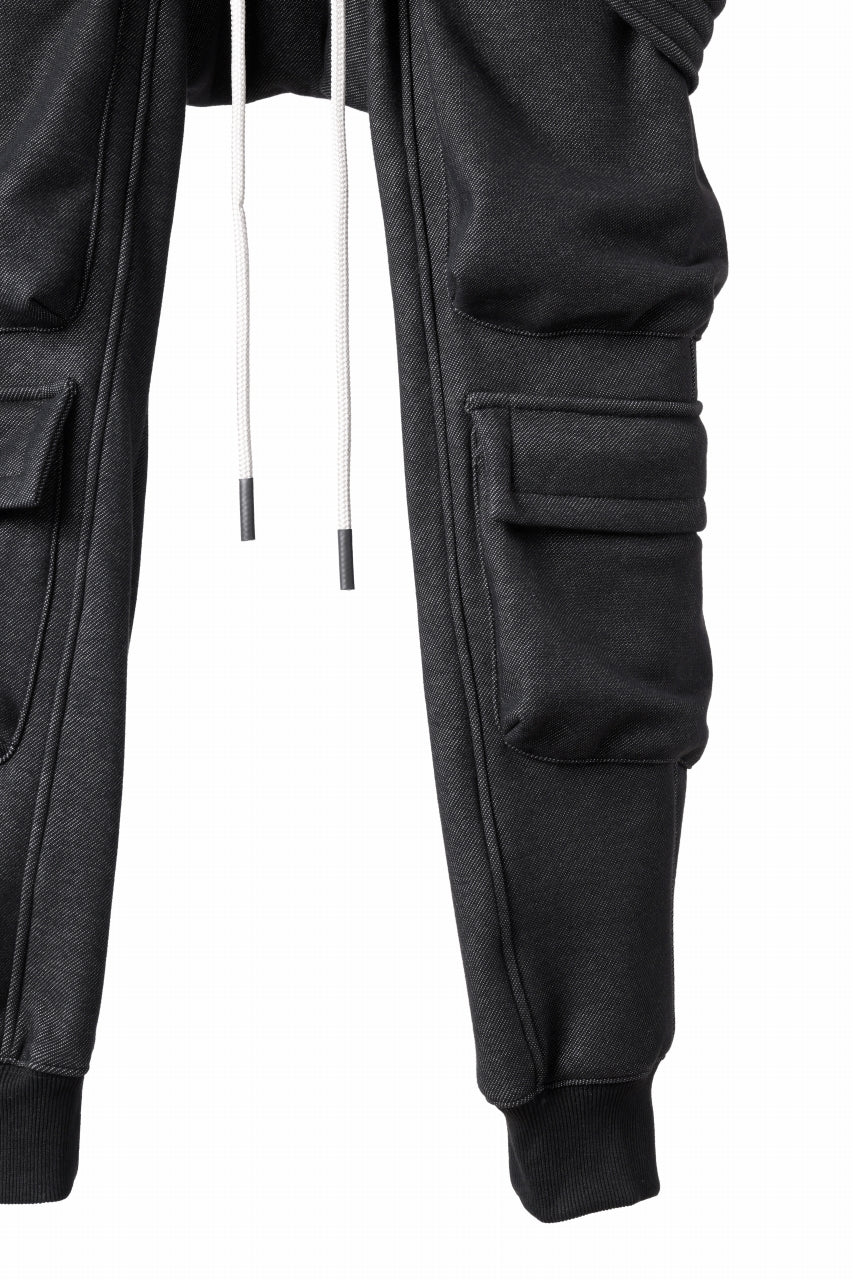 A.F ARTEFACT BOMBER HEAT BELTED SARROUEL CARGO PANTS (MIX BLACK)