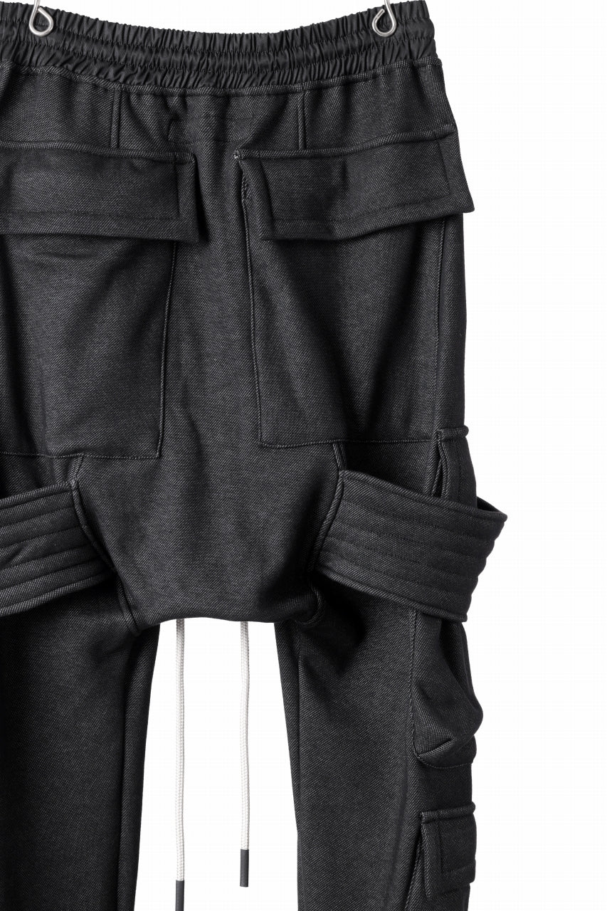 A.F ARTEFACT BOMBER HEAT BELTED SARROUEL CARGO PANTS (MIX BLACK)