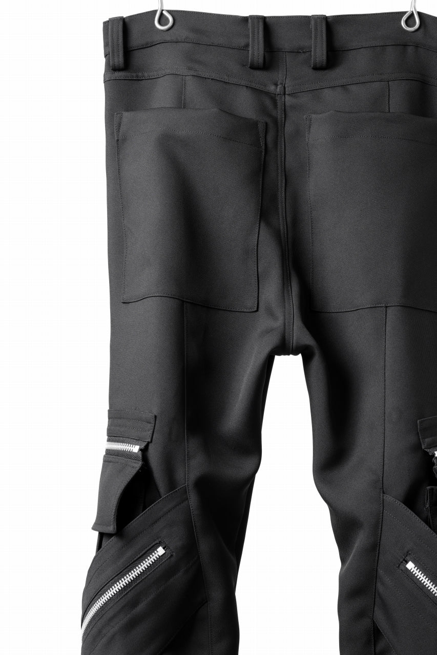 A.F ARTEFACT CARGO FLARE BAGGY PANTS / LUXE-TWILL (BLACK)