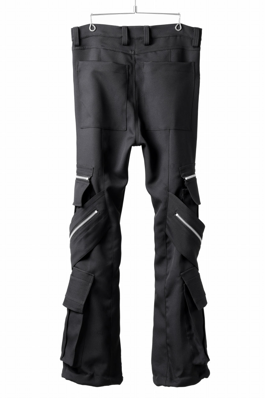 A.F ARTEFACT CARGO FLARE BAGGY PANTS / LUXE-TWILL (BLACK)