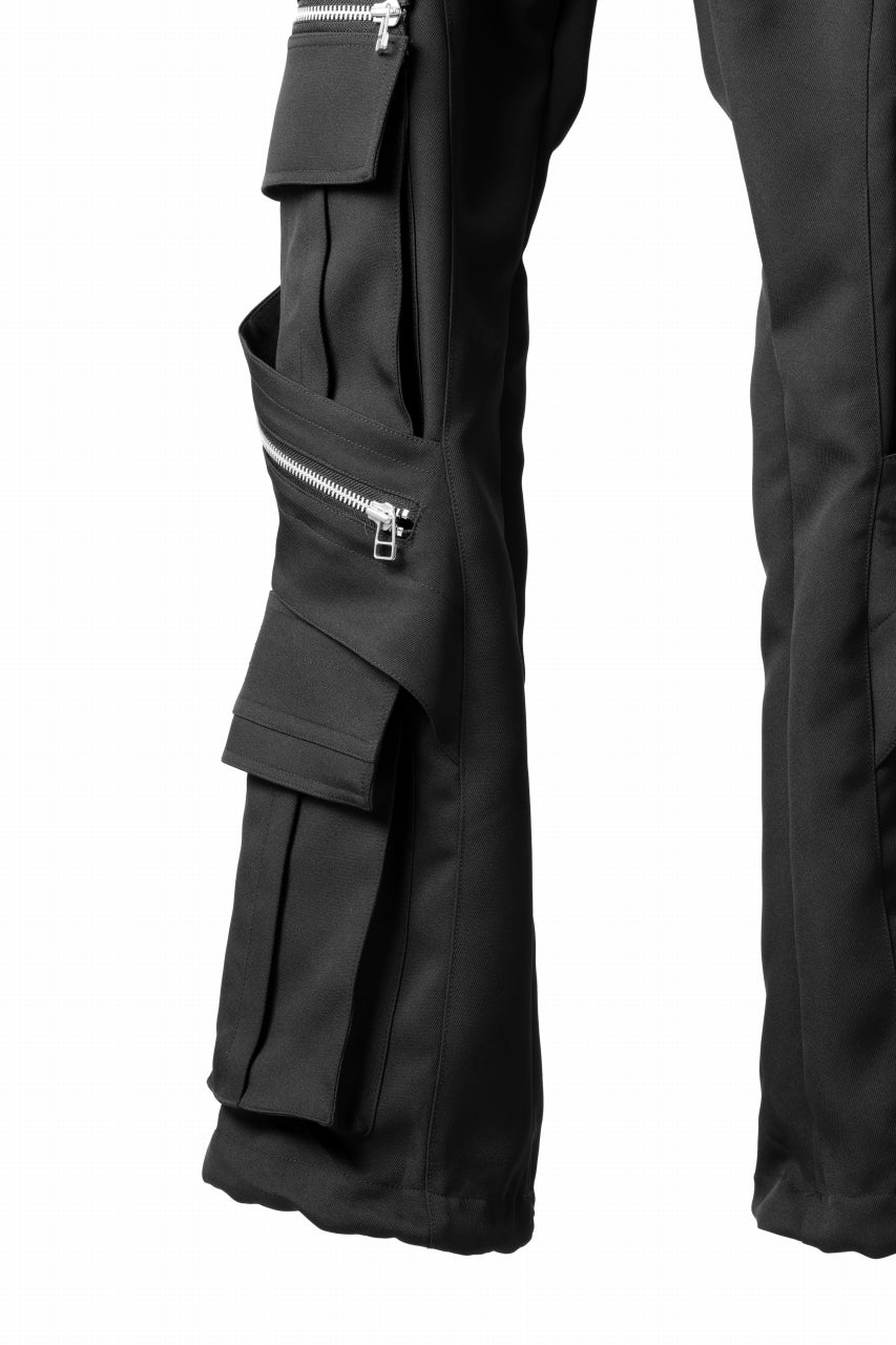 A.F ARTEFACT CARGO FLARE BAGGY PANTS / LUXE-TWILL (BLACK)