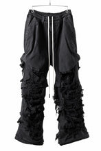 画像をギャラリービューアに読み込む, A.F ARTEFACT EXTREME WIDE BAGGY PANTS / DISTRESSED DENIM (BLACK)