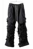 A.F ARTEFACT EXTREME WIDE BAGGY PANTS / DISTRESSED DENIM (BLACK)