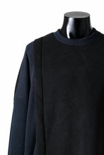 画像をギャラリービューアに読み込む, A.F ARTEFACT KNIT CORDUROY COMBI FLEECE TOP (BLACK)