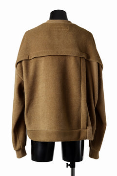 画像をギャラリービューアに読み込む, A.F ARTEFACT KNIT CORDUROY COMBI FLEECE TOP (BROWN)