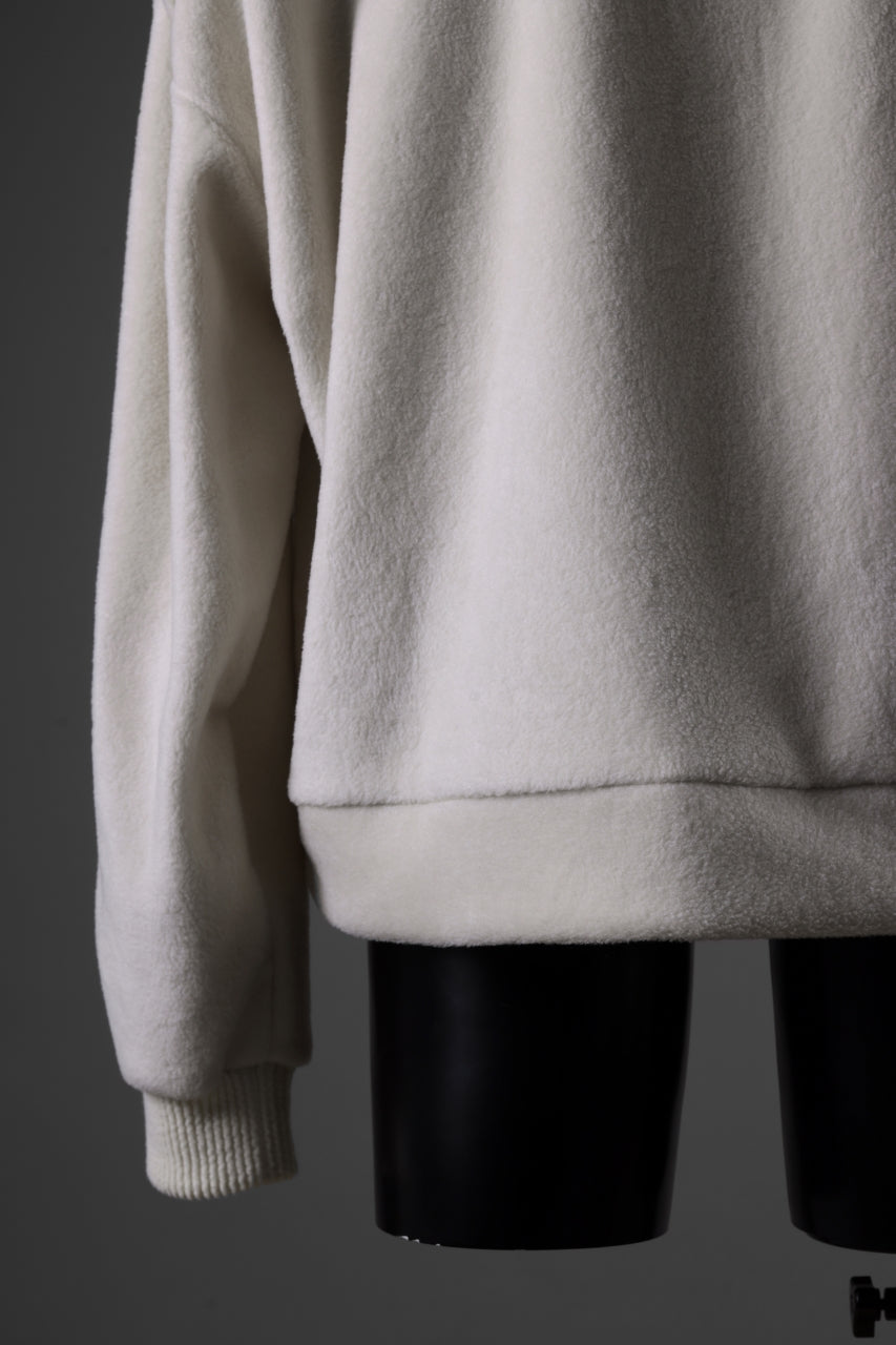 A.F ARTEFACT KNIT CORDUROY COMBI FLEECE TOP (IVORY)