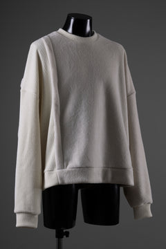 画像をギャラリービューアに読み込む, A.F ARTEFACT KNIT CORDUROY COMBI FLEECE TOP (IVORY)