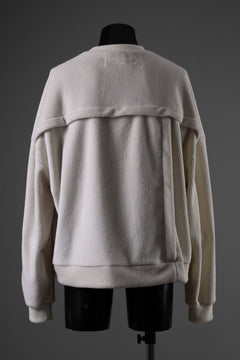 画像をギャラリービューアに読み込む, A.F ARTEFACT KNIT CORDUROY COMBI FLEECE TOP (IVORY)