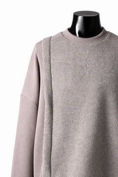 画像をギャラリービューアに読み込む, A.F ARTEFACT KNIT CORDUROY COMBI FLEECE TOP (L.BEIGE)