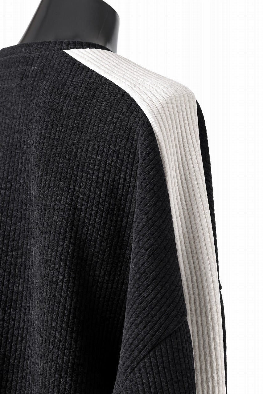 A.F ARTEFACT MODUROY KNIT TOPS (BLACK x IVORY)