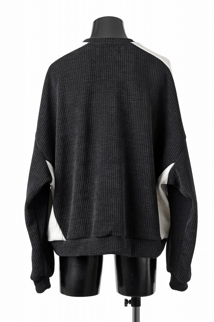 画像をギャラリービューアに読み込む, A.F ARTEFACT MODUROY KNIT TOPS (BLACK x IVORY)