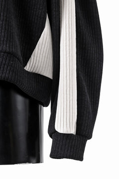 画像をギャラリービューアに読み込む, A.F ARTEFACT MODUROY KNIT TOPS (BLACK x IVORY)