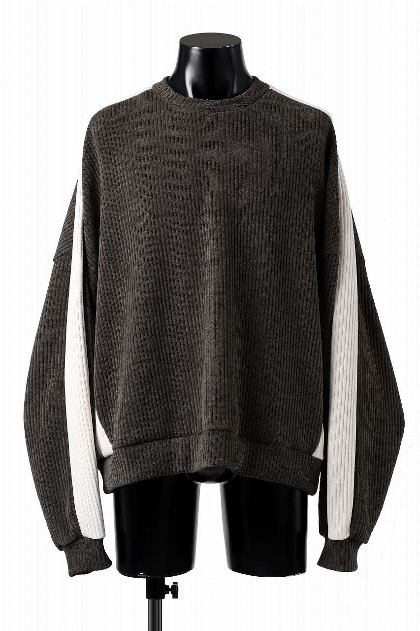 A.F ARTEFACT MODUROY KNIT TOPS (KHAKI x IVORY)