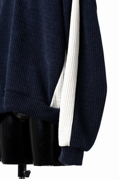 Load image into Gallery viewer, A.F ARTEFACT MODUROY KNIT TOPS (NAVY x IVORY)