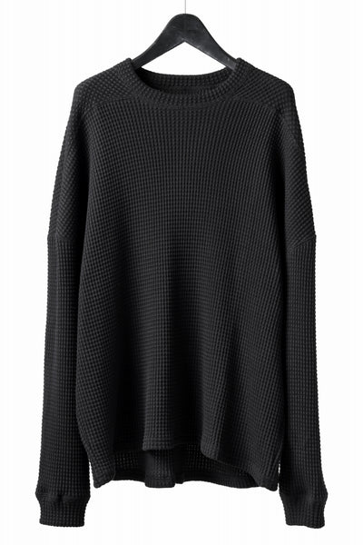 A.F ARTEFACT OVER SIZE TOP / HEAVY WAFFLE JERSEY (BLACK)