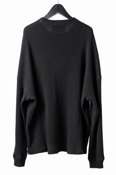 画像をギャラリービューアに読み込む, A.F ARTEFACT OVER SIZE TOP / HEAVY WAFFLE JERSEY (BLACK)