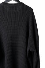 画像をギャラリービューアに読み込む, A.F ARTEFACT OVER SIZE TOP / HEAVY WAFFLE JERSEY (BLACK)