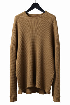 画像をギャラリービューアに読み込む, A.F ARTEFACT OVER SIZE TOP / HEAVY WAFFLE JERSEY (CAMEL)