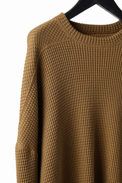 Load image into Gallery viewer, A.F ARTEFACT OVER SIZE TOP / HEAVY WAFFLE JERSEY (CAMEL)