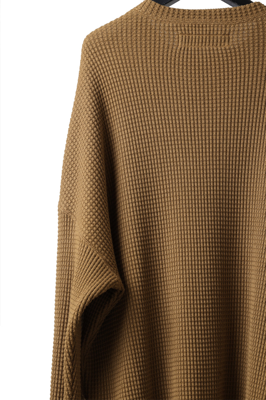 A.F ARTEFACT OVER SIZE TOP / HEAVY WAFFLE JERSEY (CAMEL)