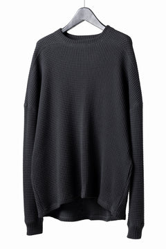 Load image into Gallery viewer, A.F ARTEFACT OVER SIZE TOP / HEAVY WAFFLE JERSEY (D.GREY)