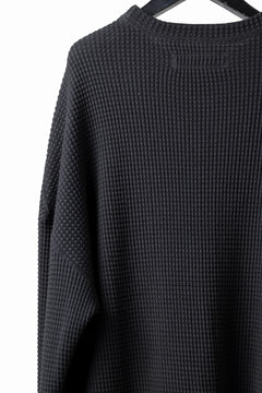 Load image into Gallery viewer, A.F ARTEFACT OVER SIZE TOP / HEAVY WAFFLE JERSEY (D.GREY)