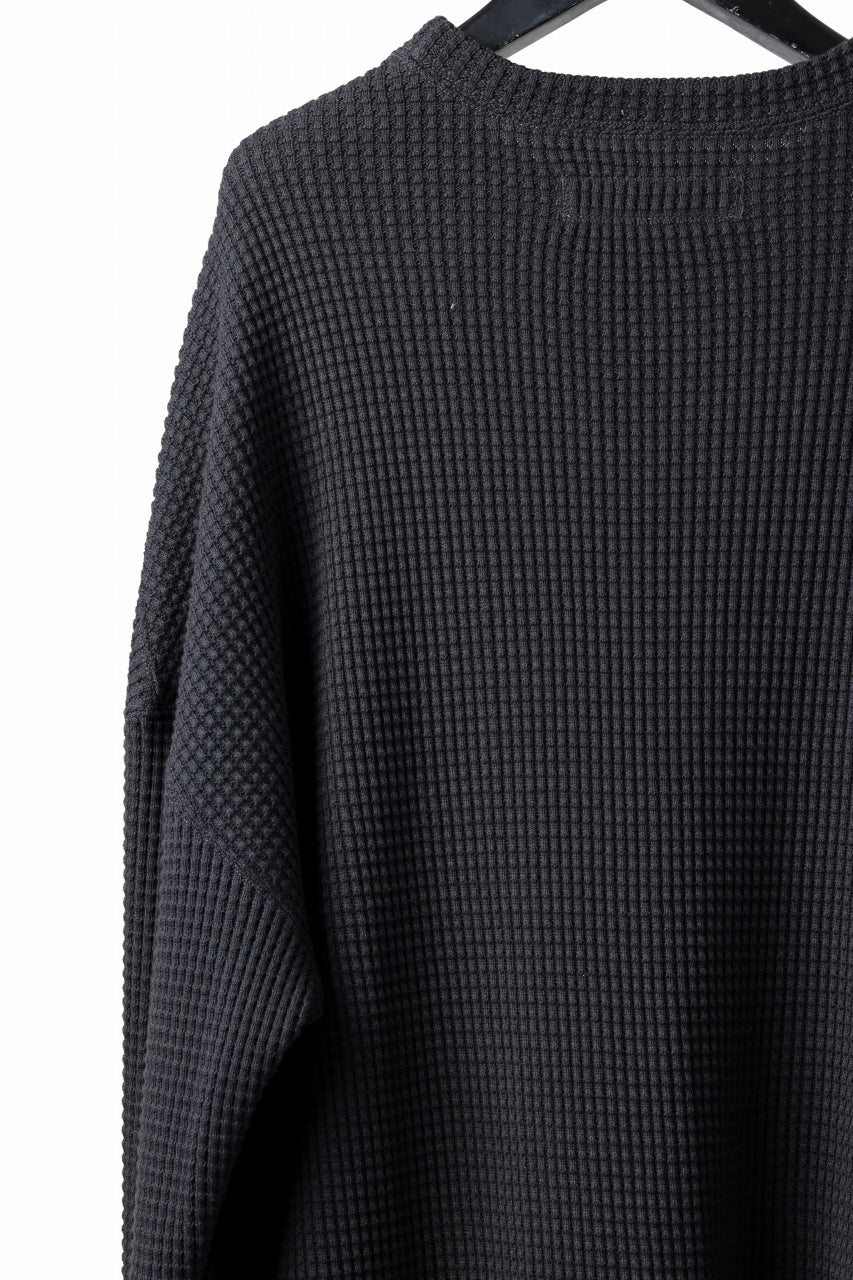 画像をギャラリービューアに読み込む, A.F ARTEFACT OVER SIZE TOP / HEAVY WAFFLE JERSEY (D.GREY)