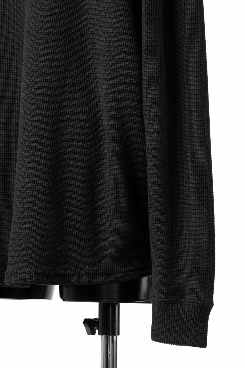 A.F ARTEFACT OVER SIZE TOP / RIB KNIT JERSEY (BLACK)