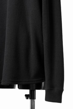 Load image into Gallery viewer, A.F ARTEFACT OVER SIZE TOP / RIB KNIT JERSEY (BLACK)