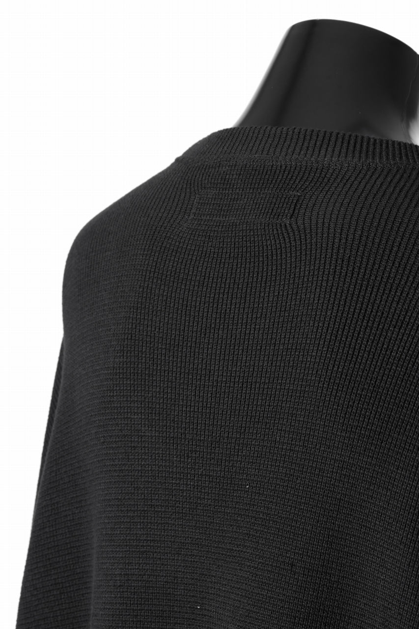 Load image into Gallery viewer, A.F ARTEFACT OVER SIZE TOP / RIB KNIT JERSEY (BLACK)