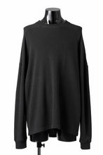 Load image into Gallery viewer, A.F ARTEFACT OVER SIZE TOP / RIB KNIT JERSEY (BLACK)