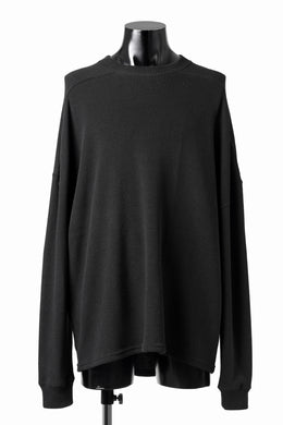 A.F ARTEFACT OVER SIZE TOP / RIB KNIT JERSEY (BLACK)