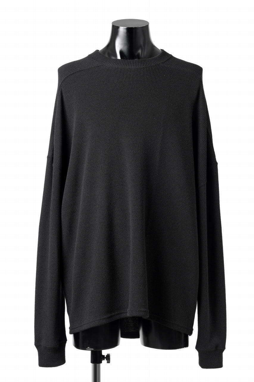 画像をギャラリービューアに読み込む, A.F ARTEFACT OVER SIZE TOP / RIB KNIT JERSEY (BLACK)