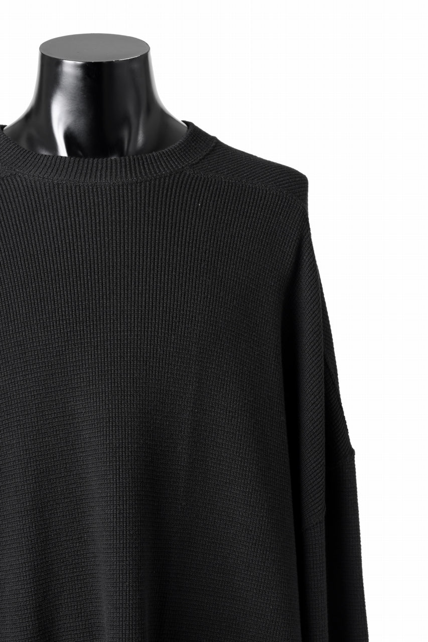 A.F ARTEFACT OVER SIZE TOP / RIB KNIT JERSEY (BLACK)