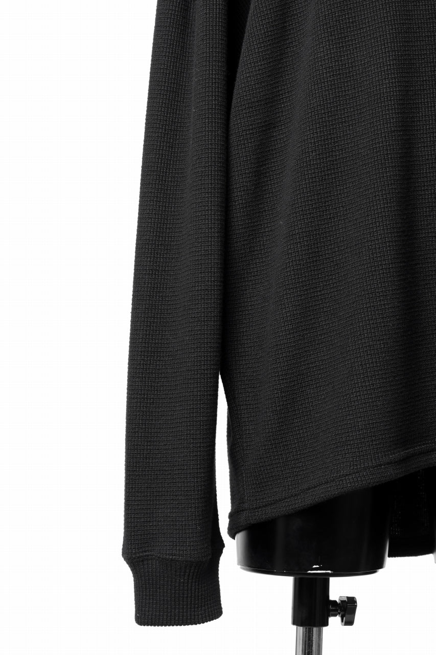 A.F ARTEFACT OVER SIZE TOP / RIB KNIT JERSEY (BLACK)