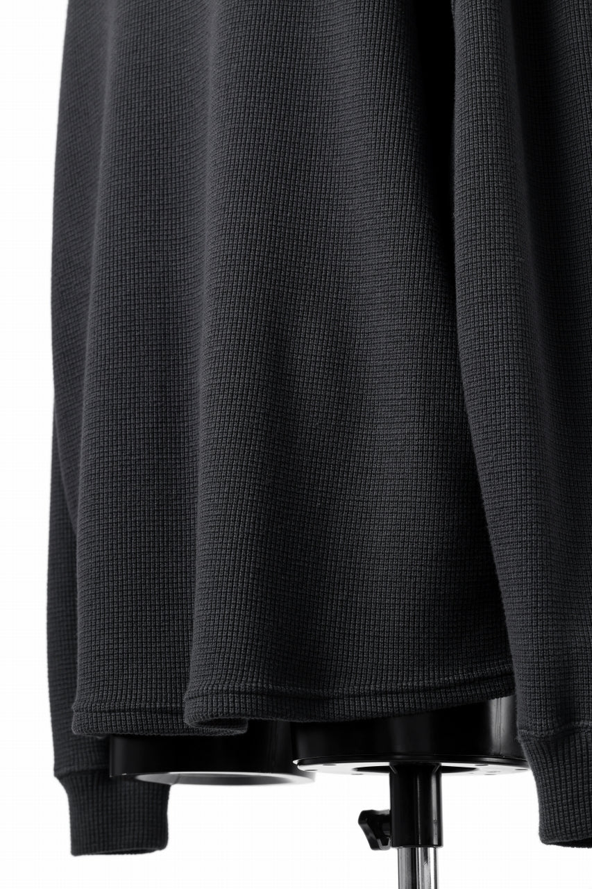 A.F ARTEFACT OVER SIZE TOP / RIB KNIT JERSEY (DARK GREY)